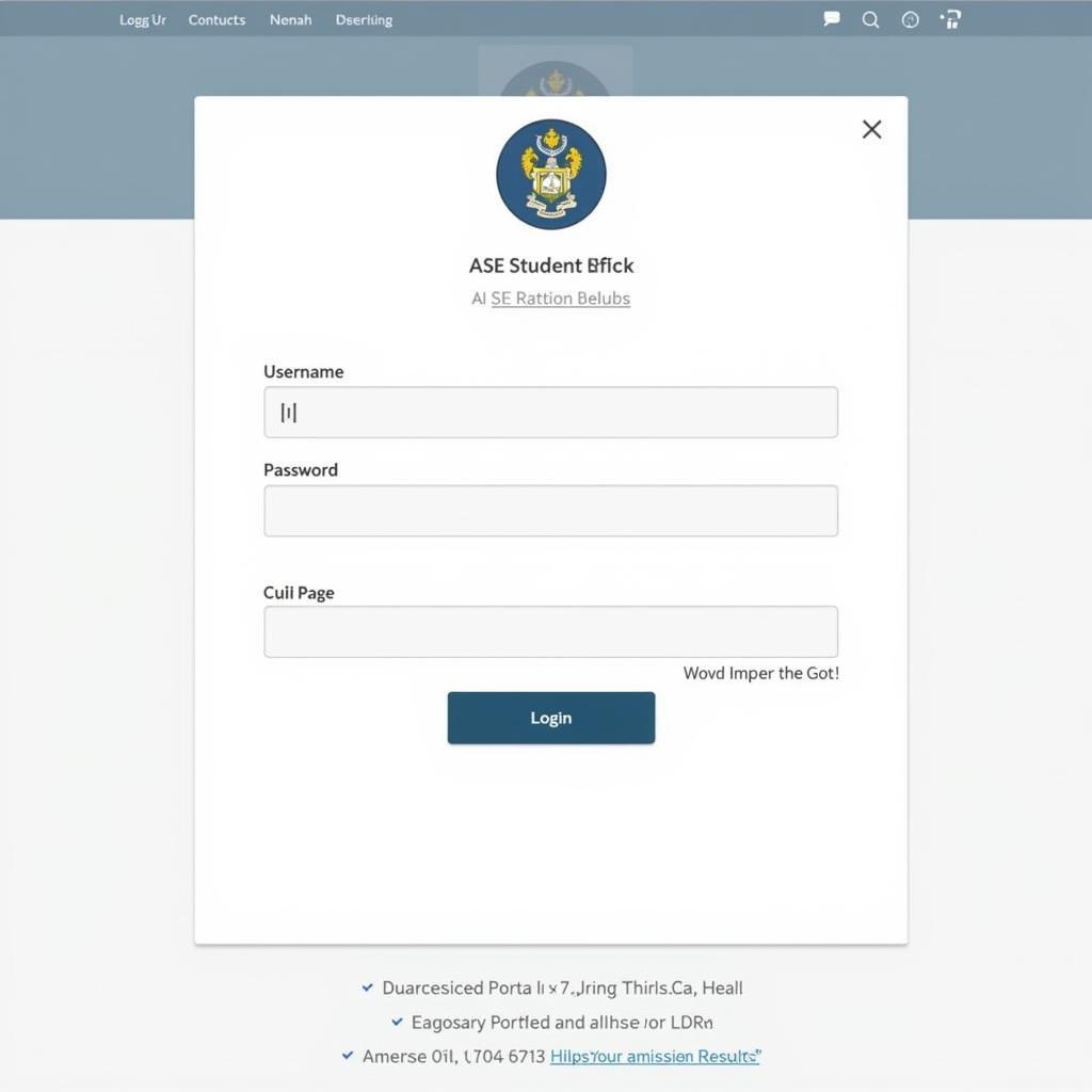 ASE Student Portal Login