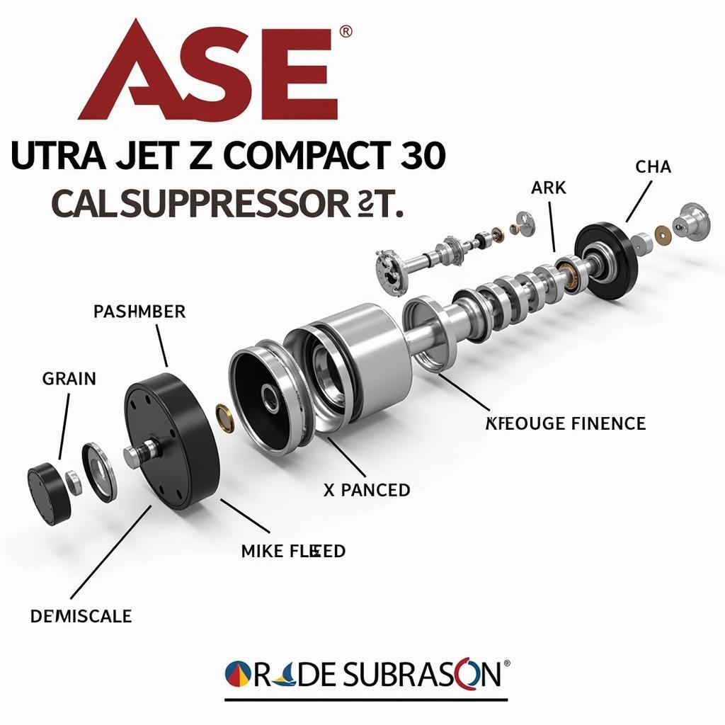 ASE Utra Jet Z Compact 30 Cal Suppressor Disassembled Parts