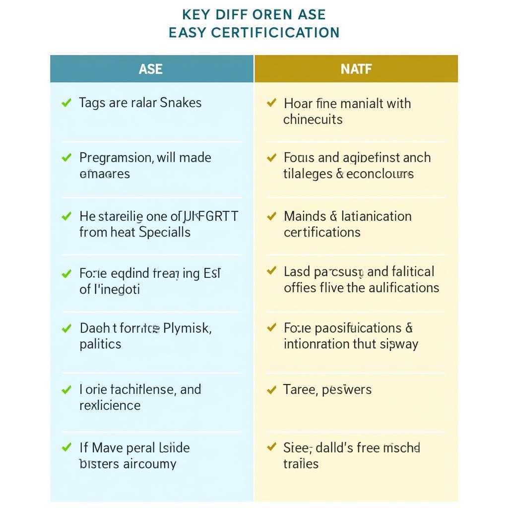 ASE vs. NATF Certification Comparison