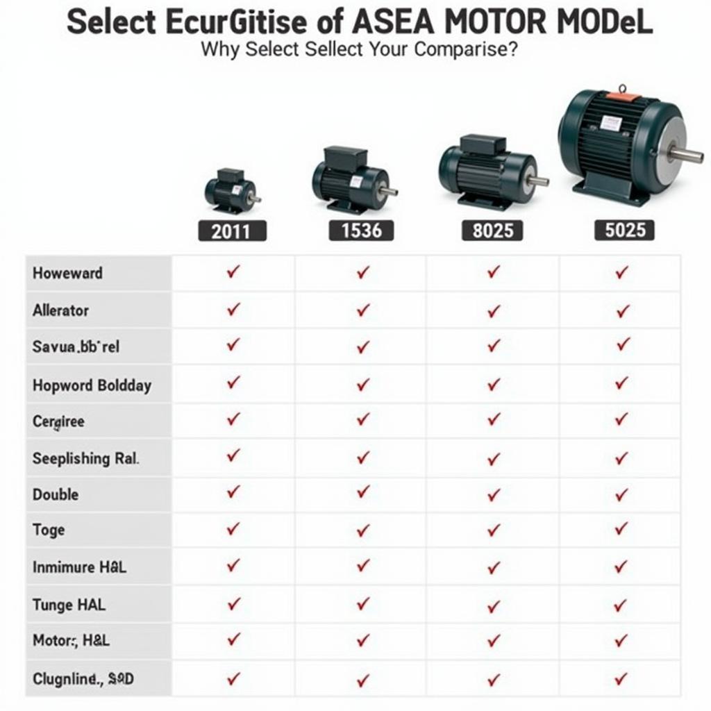 ASEA Motor Performance Comparison Chart