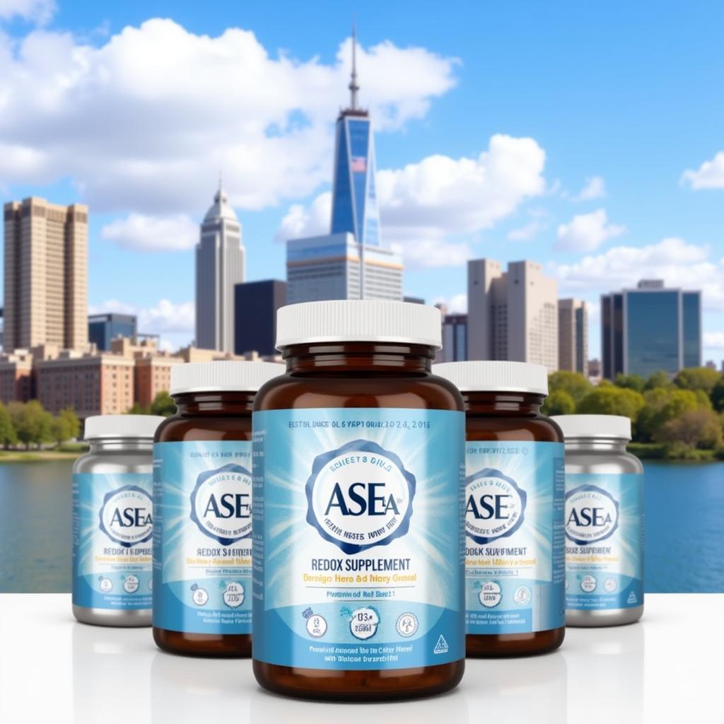 ASEA Redox Supplement bottles in a Salt Lake City setting.