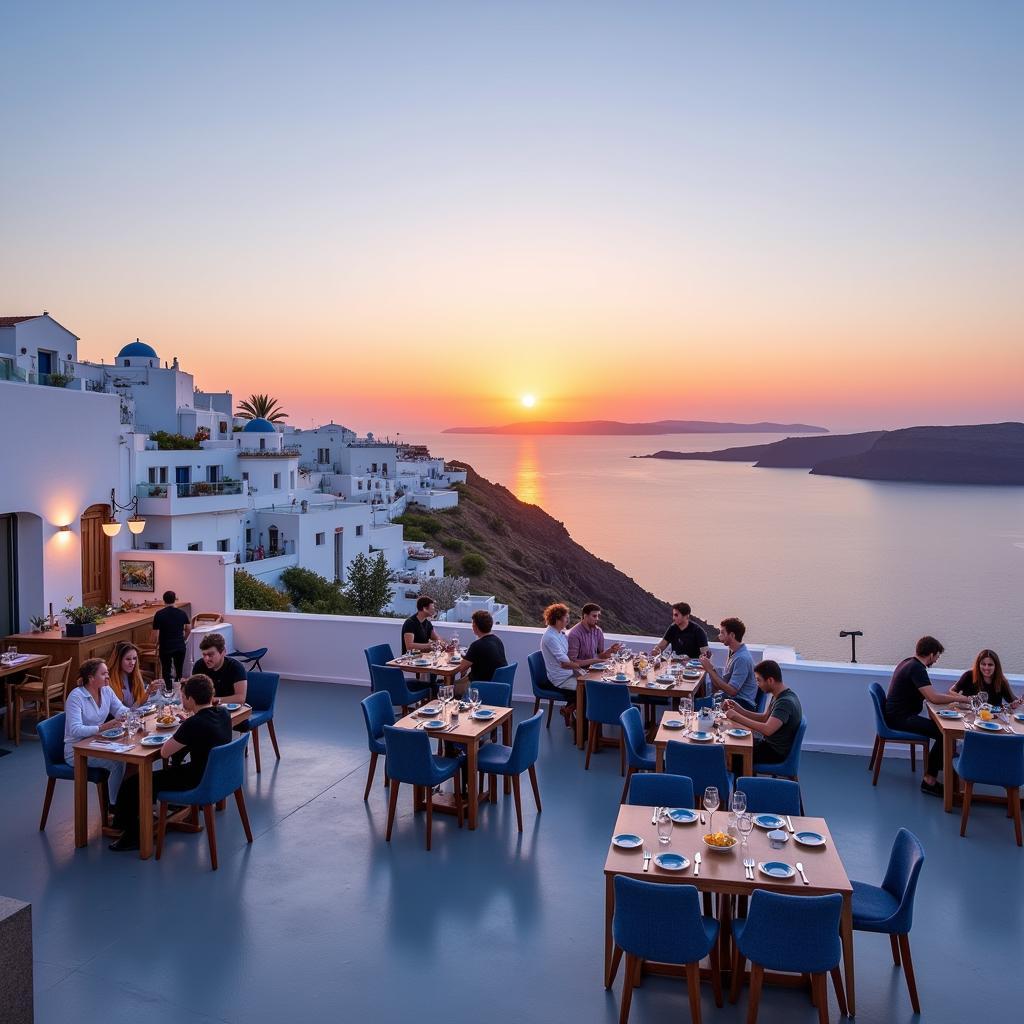 Asea Restaurant Santorini Atmosphere