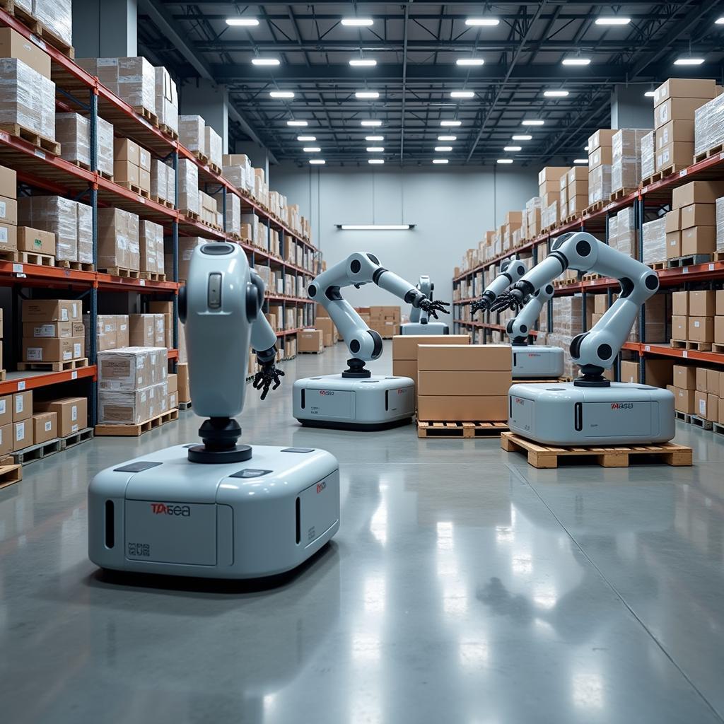 ASEA robots automating tasks in a Southeast Asian warehouse