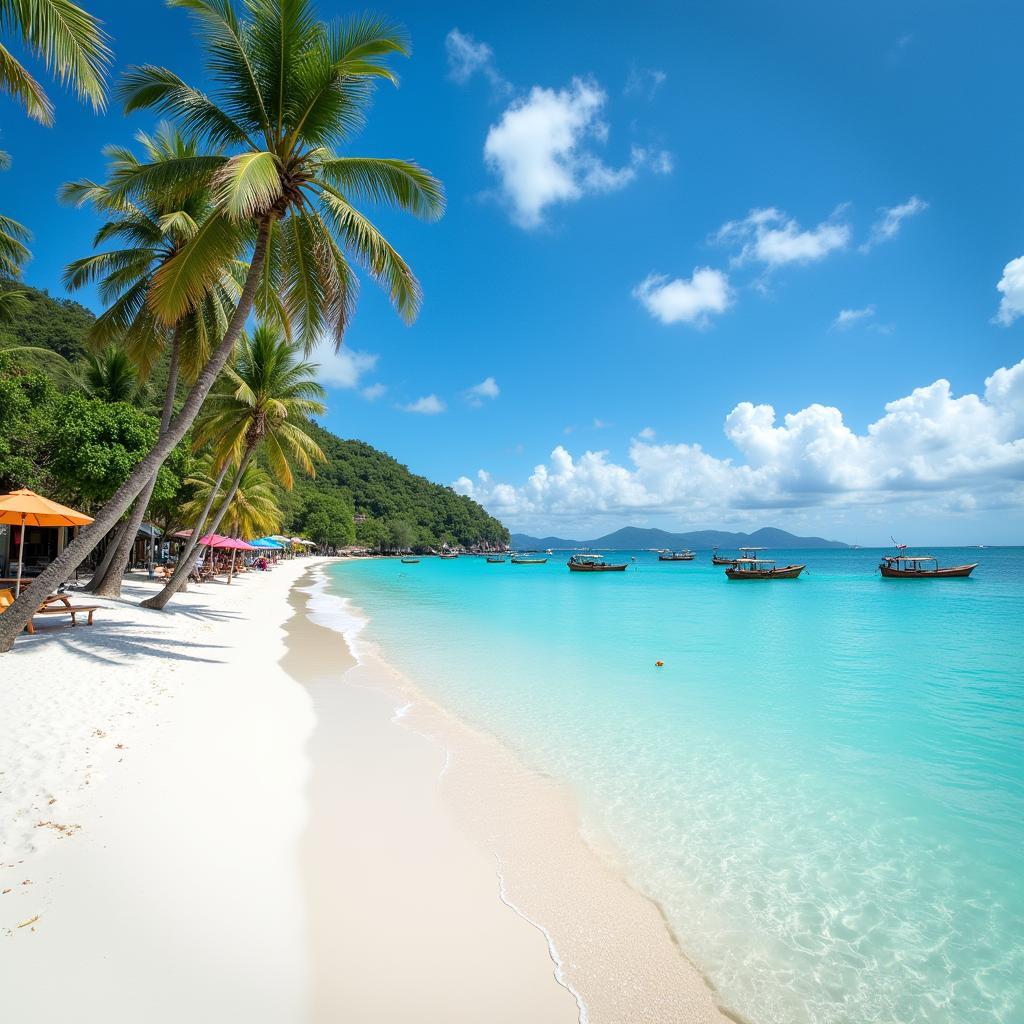 Relaxing on a pristine Philippine beach during an ASEAN 2019 holiday.