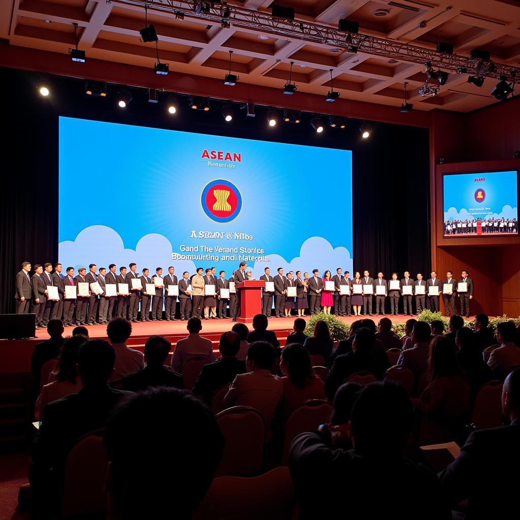 ASEAN Award ceremony with attendees and dignitaries