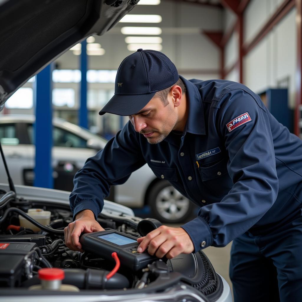 ASEAN Certified Mechanic Performing a Thorough Vehicle Inspection