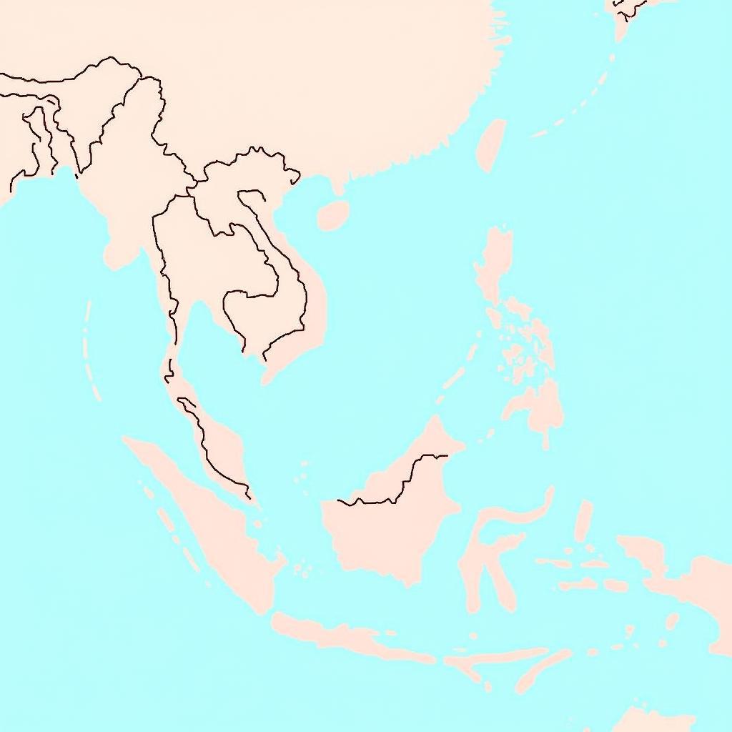 Political Map of ASEAN Countries Showing Borders and Capitals