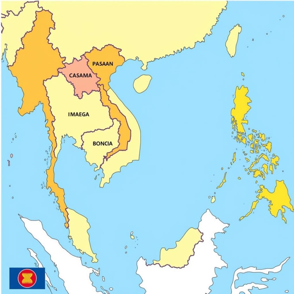 ASEAN Country Codes Map