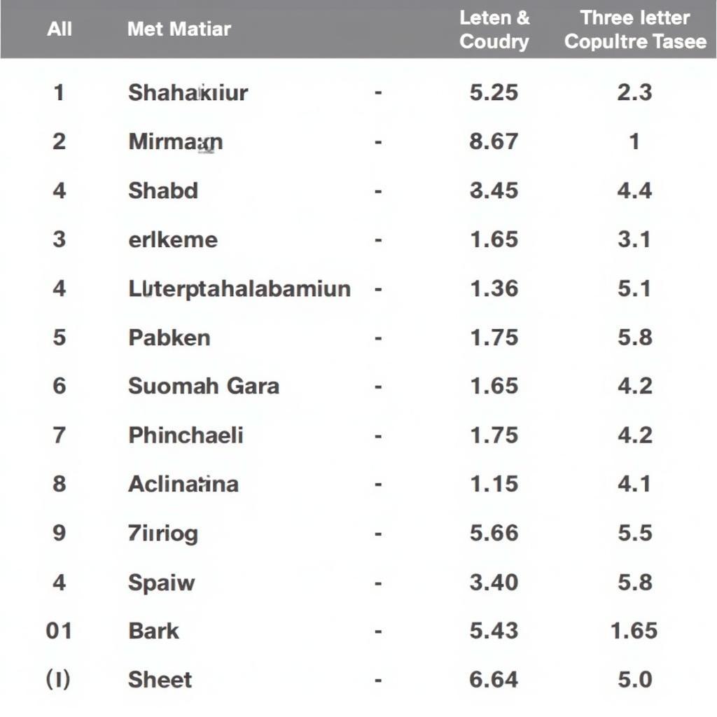 ASEAN Country Codes Table