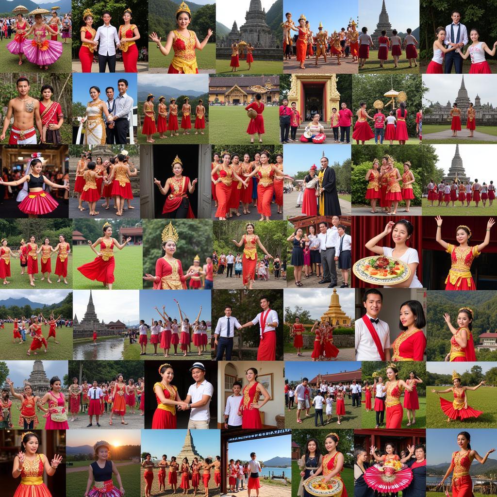 Collage showcasing ASEAN cultural diversity