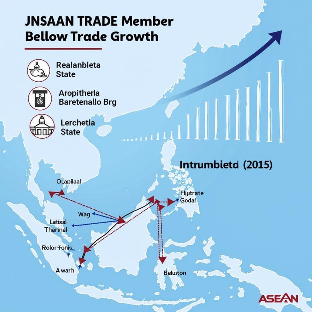 Chart and map illustrating ASEAN economic integration