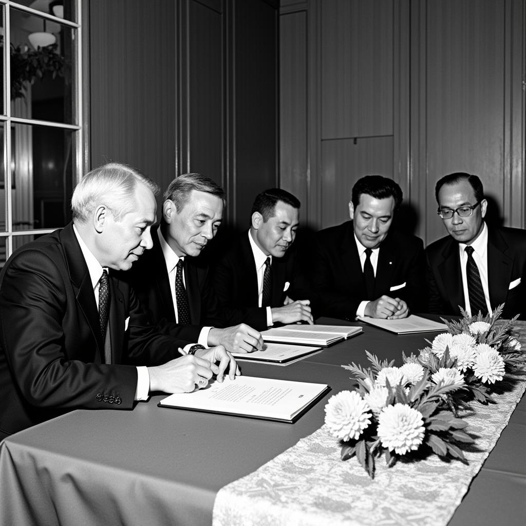 ASEAN Founding Fathers Signing the Bangkok Declaration