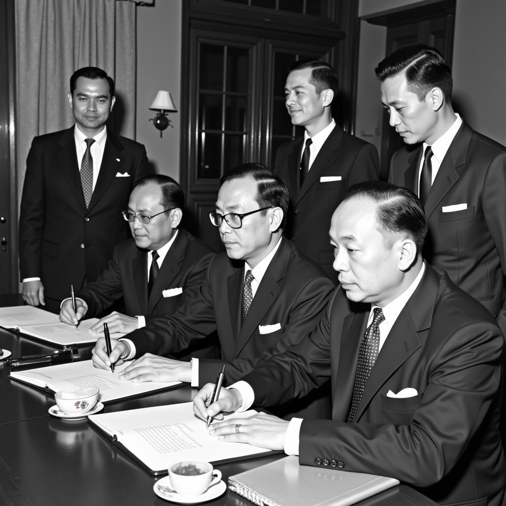 ASEAN Founding Fathers Signing the Bangkok Declaration