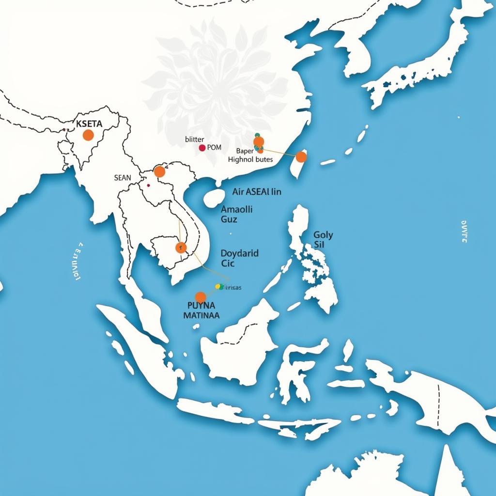 Map of ASEAN Free Trade Area