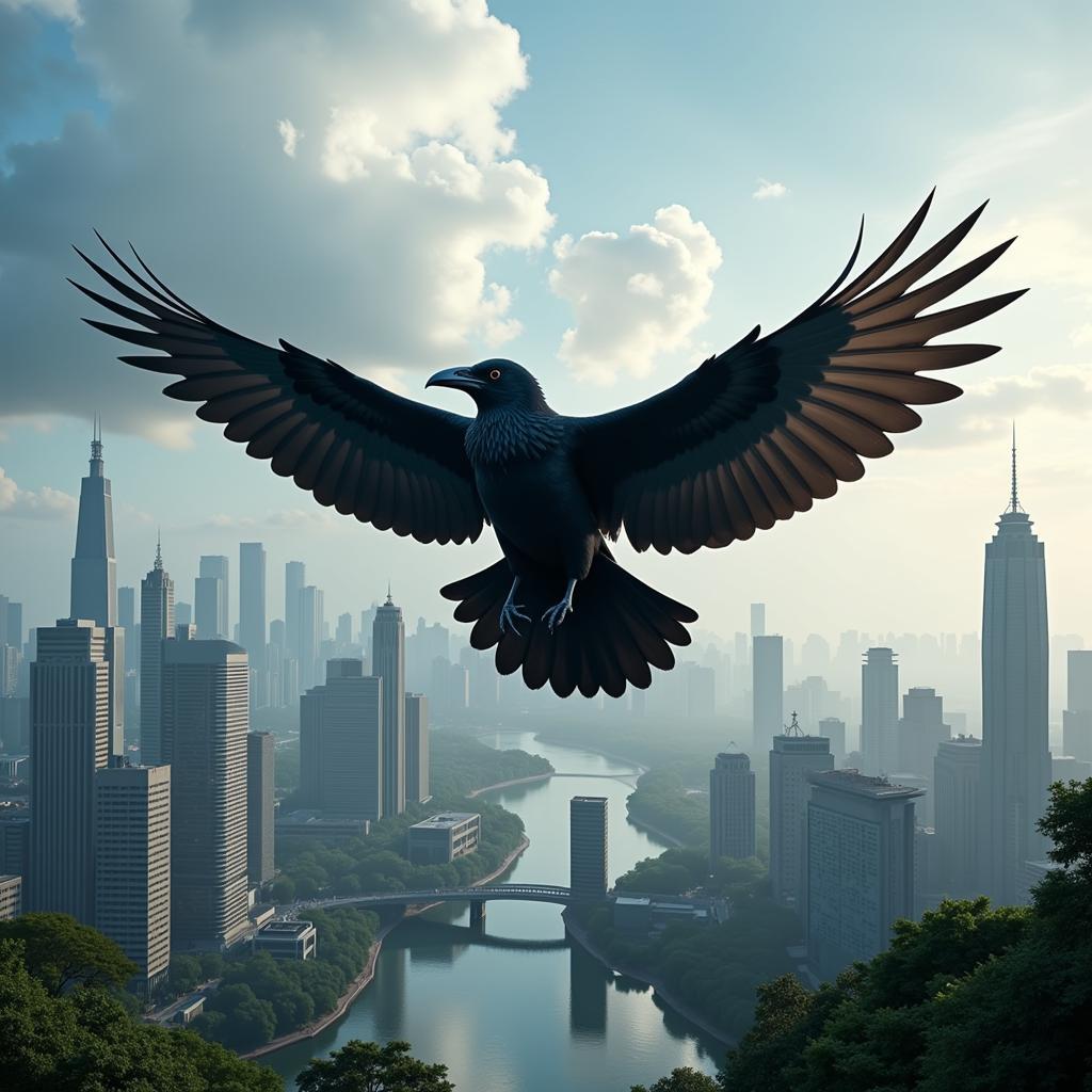 The Raven as a Metaphor for ASEAN's Future: Exploring the symbolism of transformation and progress.