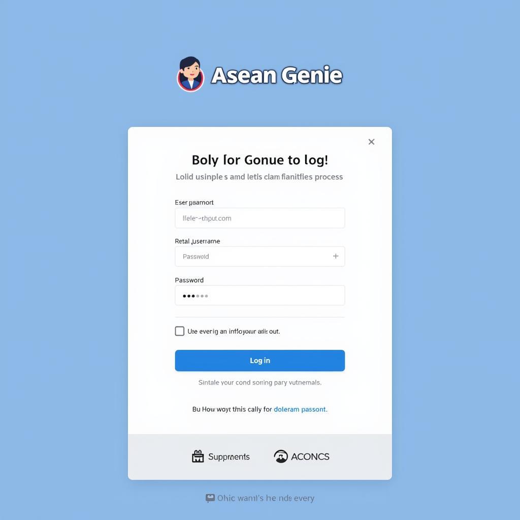 Asean Genie Login Interface