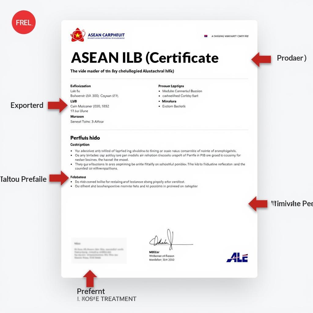 Example of an ASEAN ILB Certificate