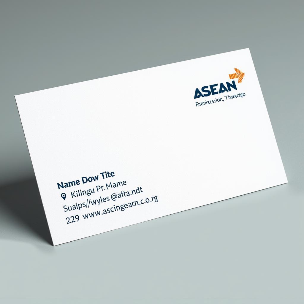 ASEAN Logo Business Card Design Example