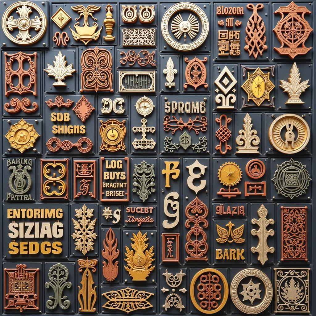 Variety of ASEAN Metal Signs showcasing different styles and craftsmanship.