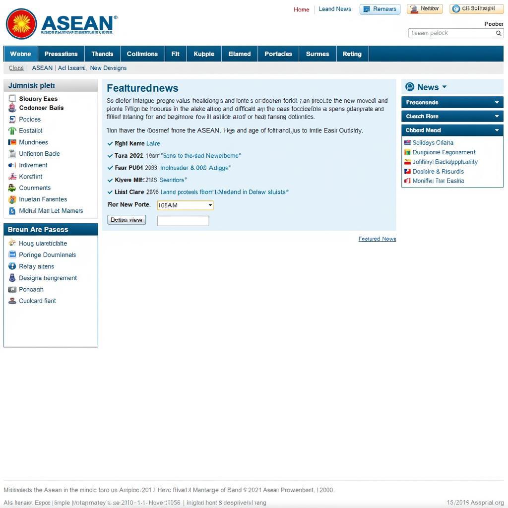 ASEAN Official Website Homepage