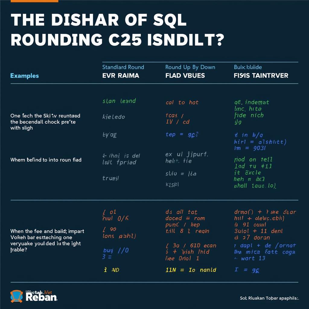 Comparison of ASEAN SQL Rounding Methods