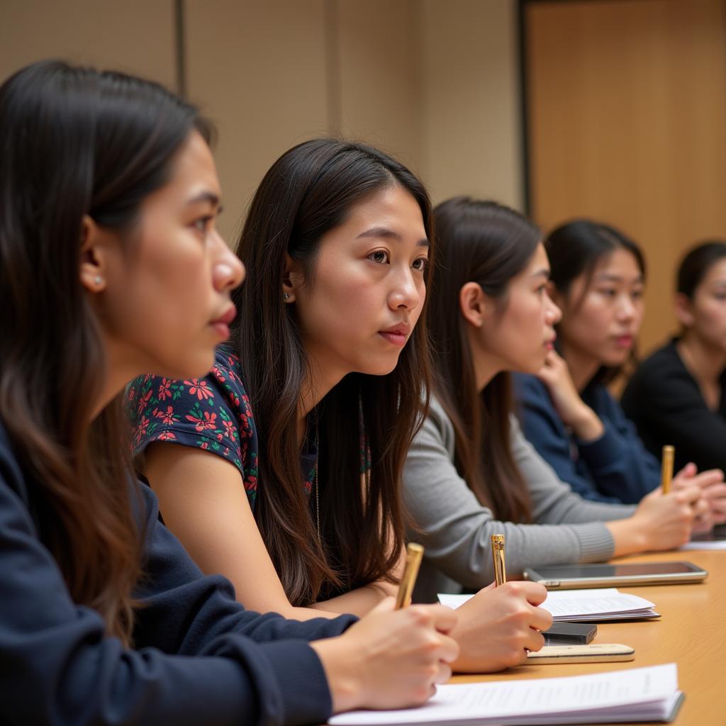 ASEAN students attending a lecture at the University of Reims Champagne-Ardenne