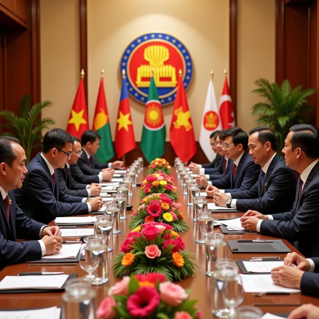 ASEAN Leaders at a Summit Meeting