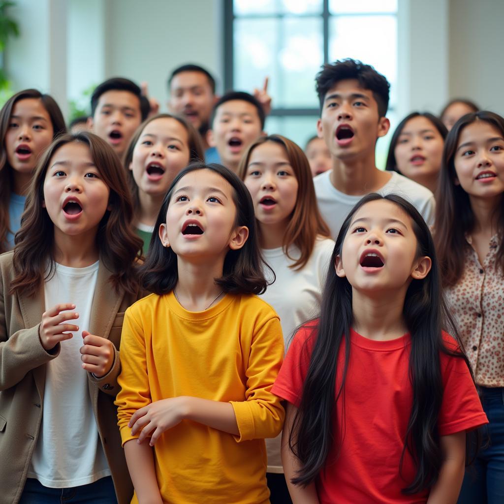 ASEAN Youth Choir Singing the Anthem