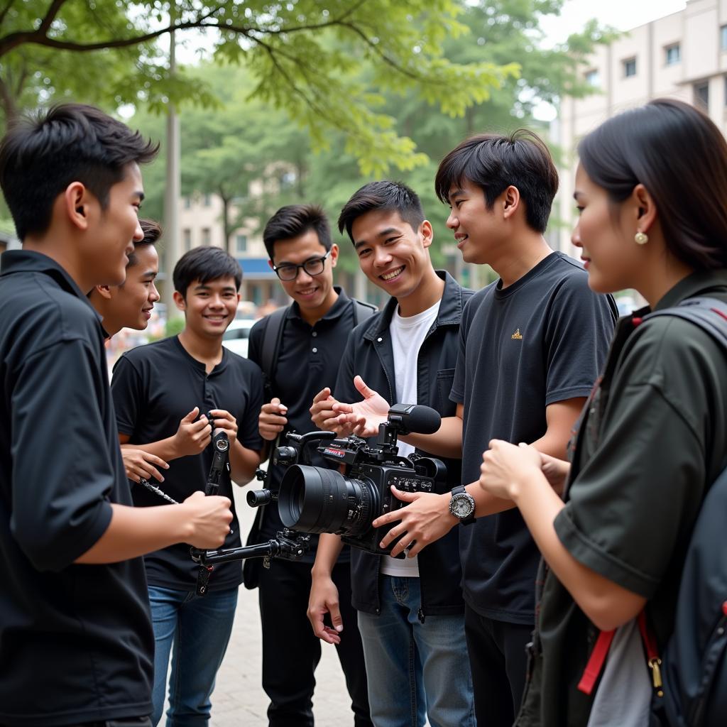 Young filmmakers participating in the ASEAN Youth Video Contest.