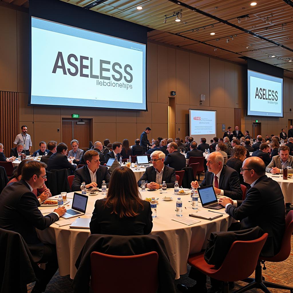 Scholars and attendees engaging in discussions at the ASEES 2023 conference