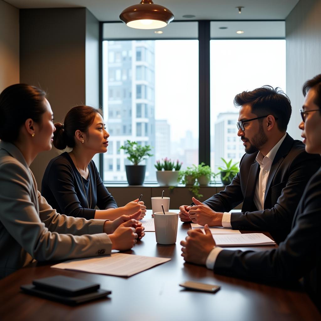 Business Meeting Between Atlanta and Southeast Asian Representatives