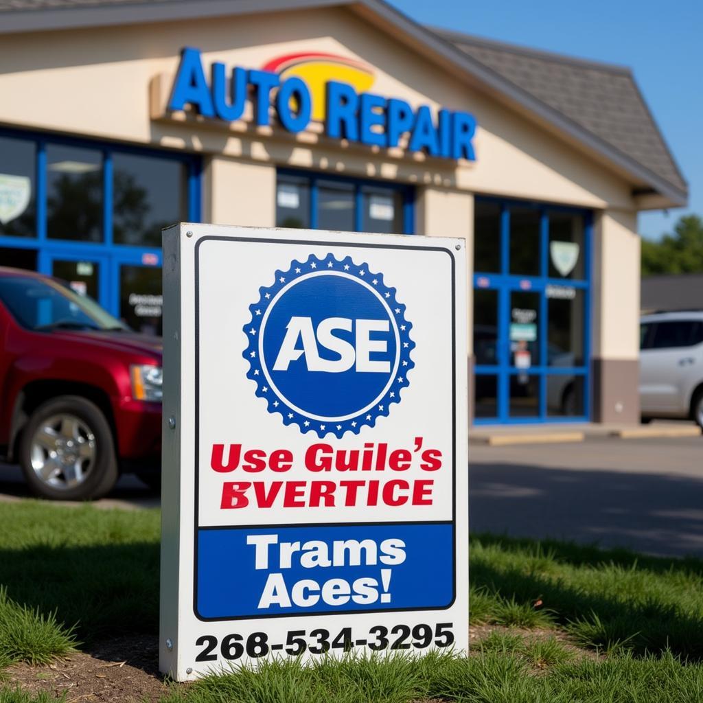 Auto ASE Certified Shop Signage