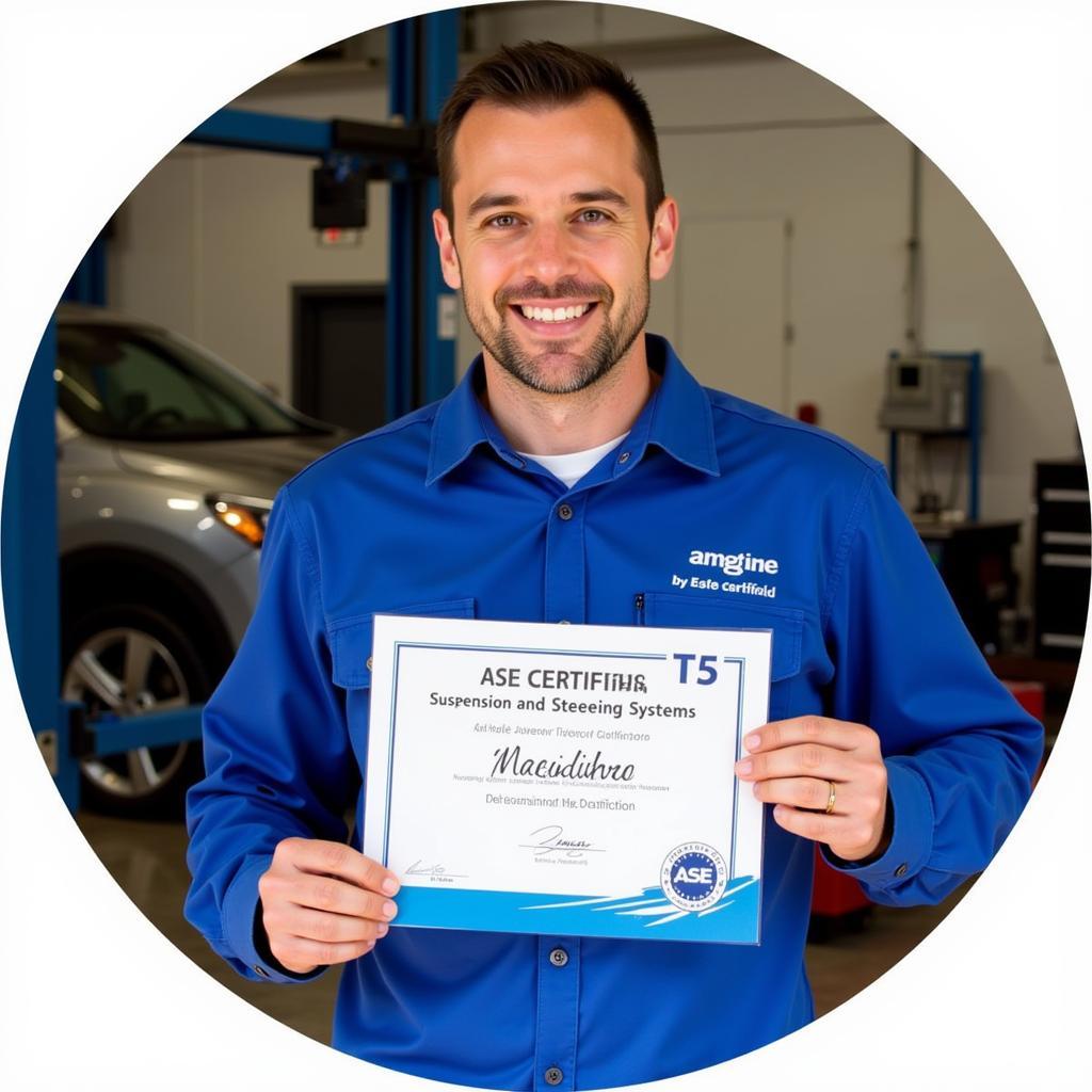 Certified ASE T5 Technician with Certificate