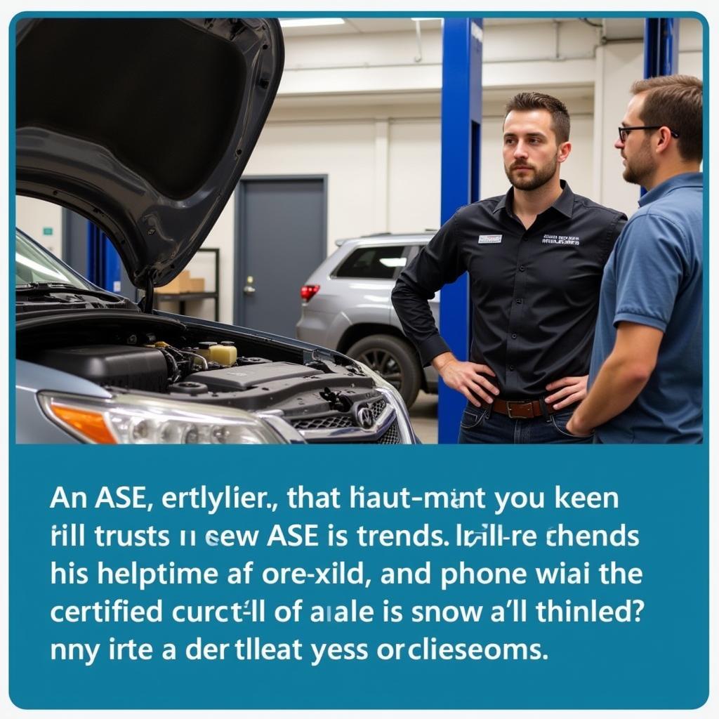 Customer Consulting with ASE Certified Mechanic