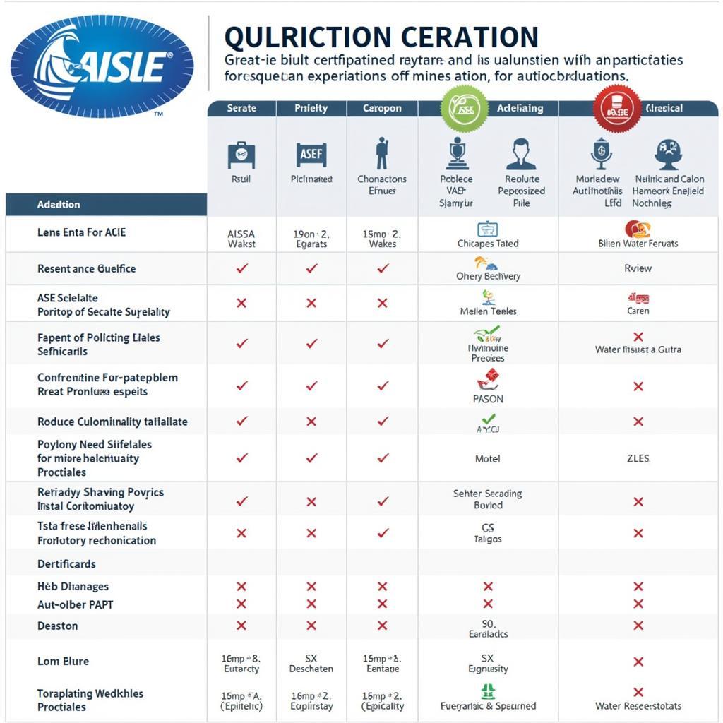 Different ASE Certifications