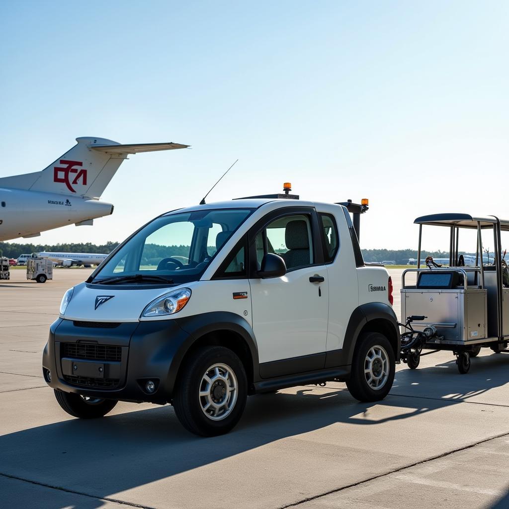 Electric tug at Bromma Airport