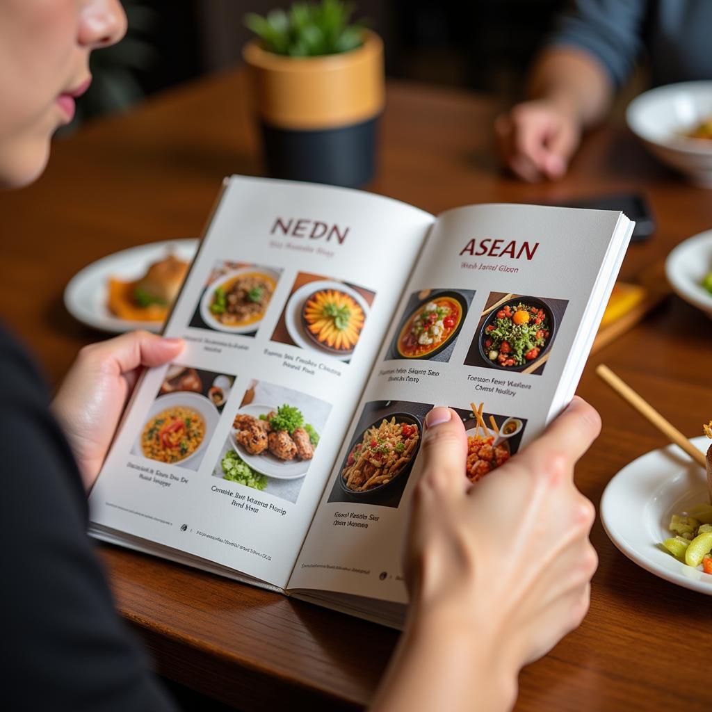 A Person Choosing from an ASEAN Menu