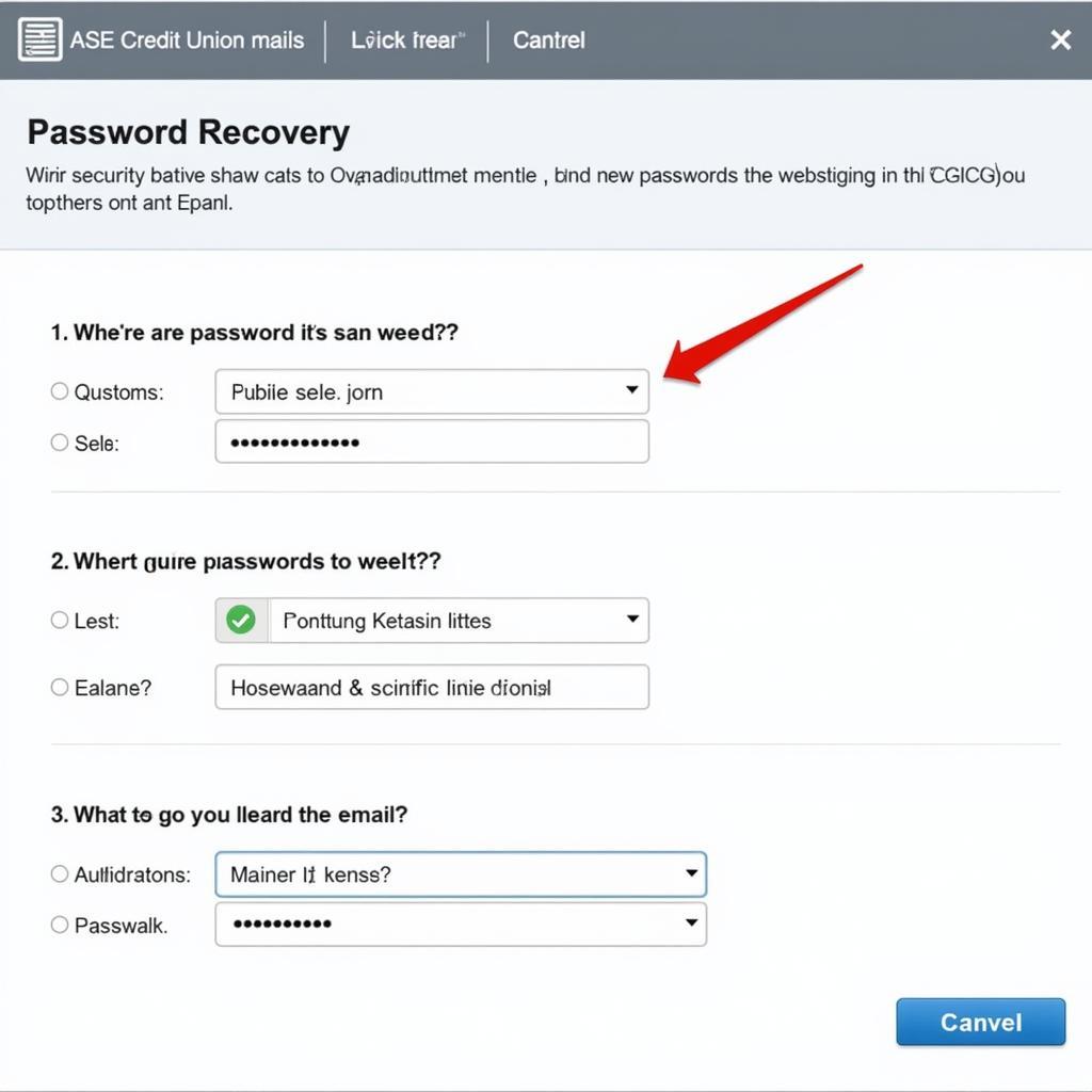 ASE Credit Union Password Recovery Process