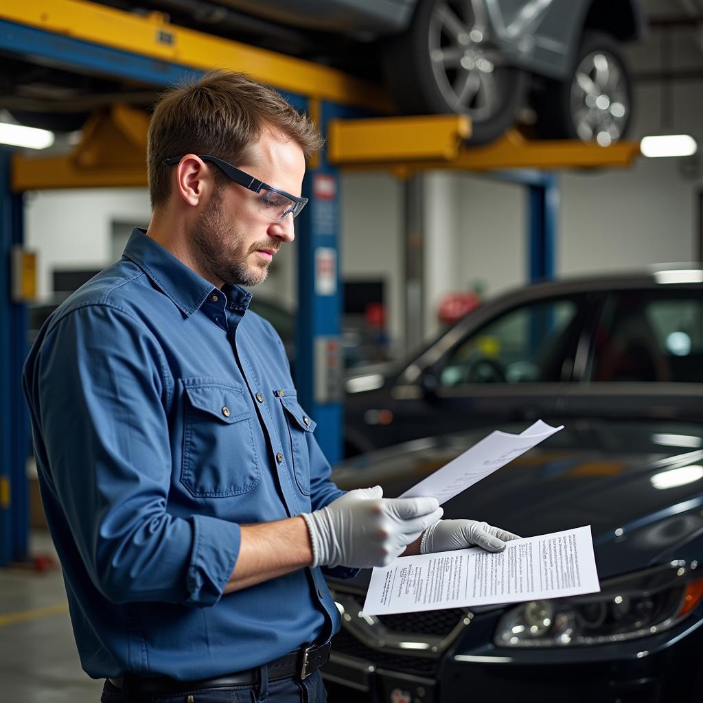 Technician reviewing KPA 609 materials