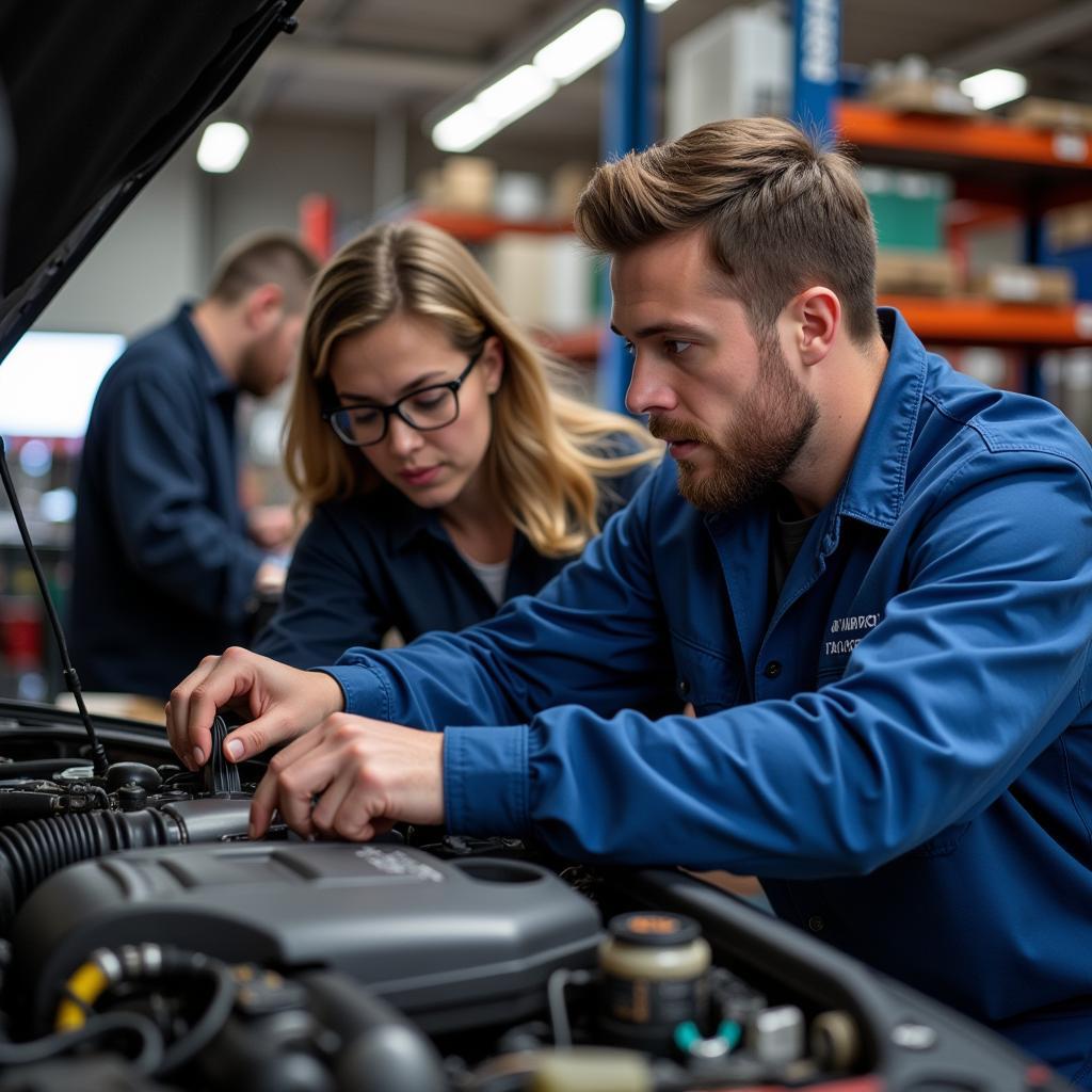 Mechanic Attending a Training Workshop