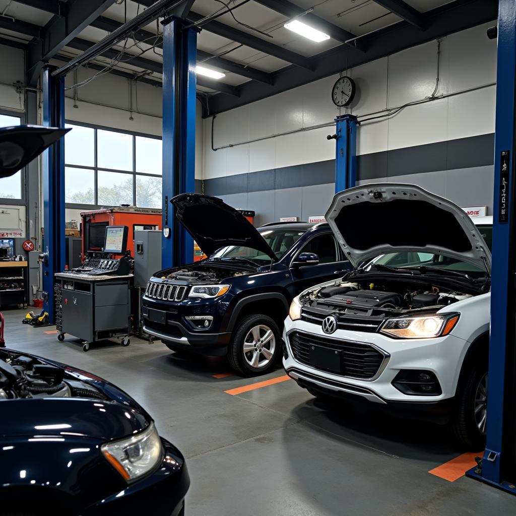 Modern Auto Repair Shop Equipment