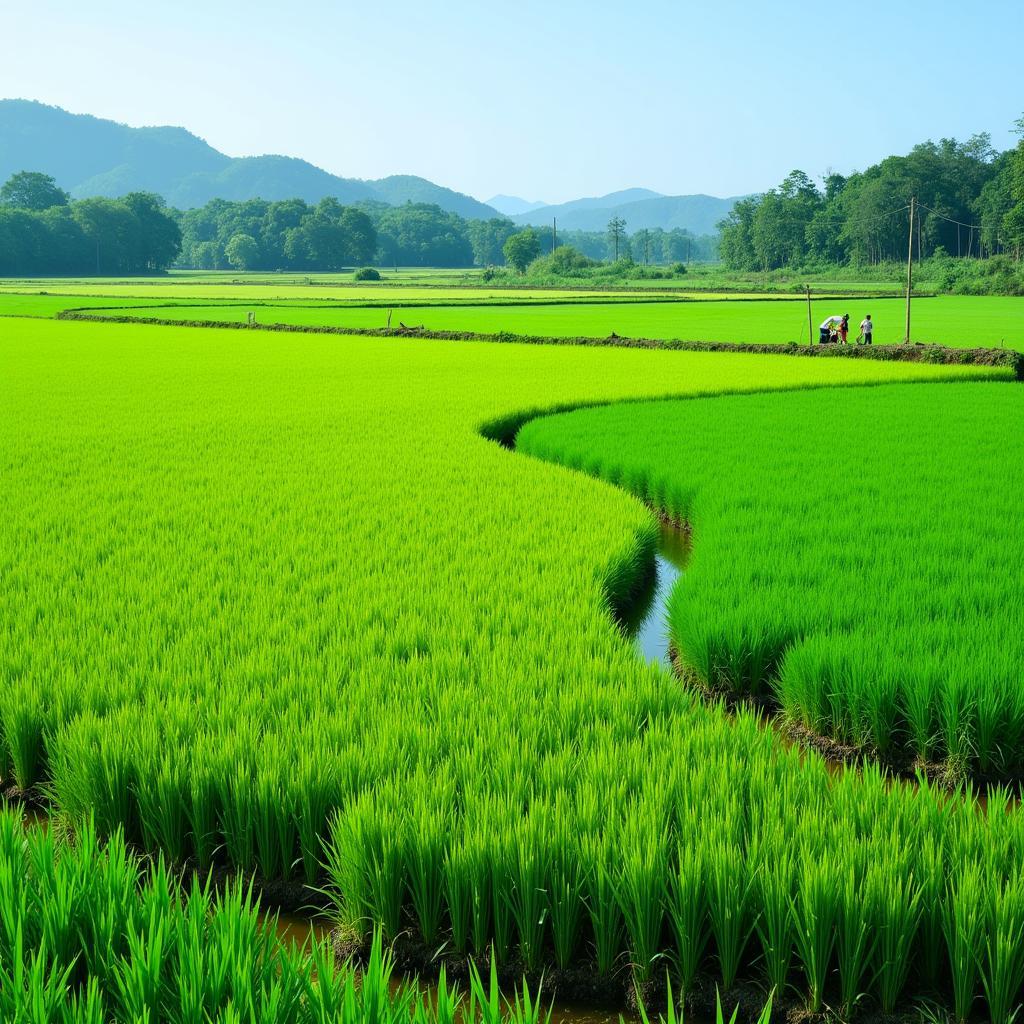 Rice farming in the Mekong Delta, Vietnam