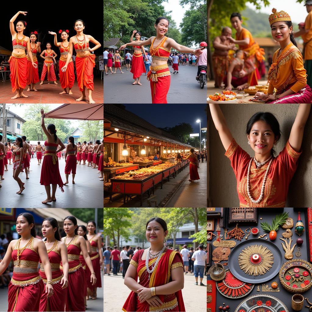 Southeast Asian Cultural Diversity: A vibrant tapestry of traditions, religions, and arts.