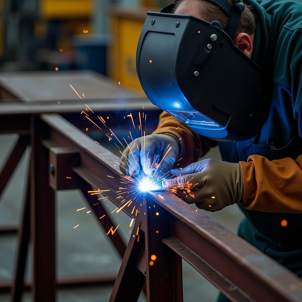 Steel Welding Process in Construction