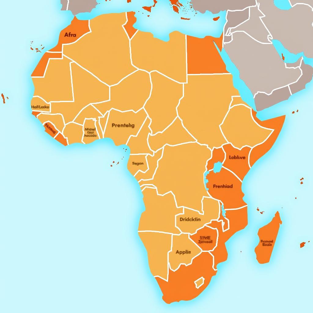 Swahili Language Map of East Africa