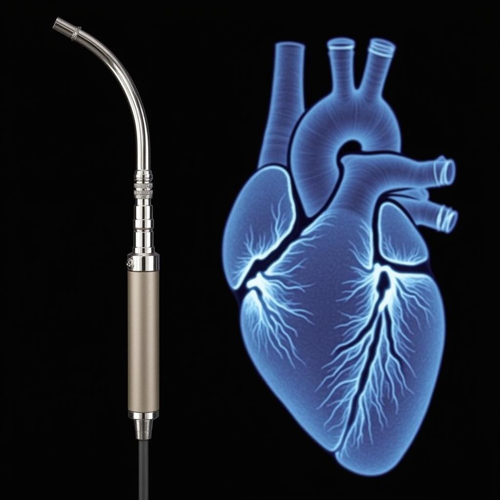 TEE Probe and Heart Image