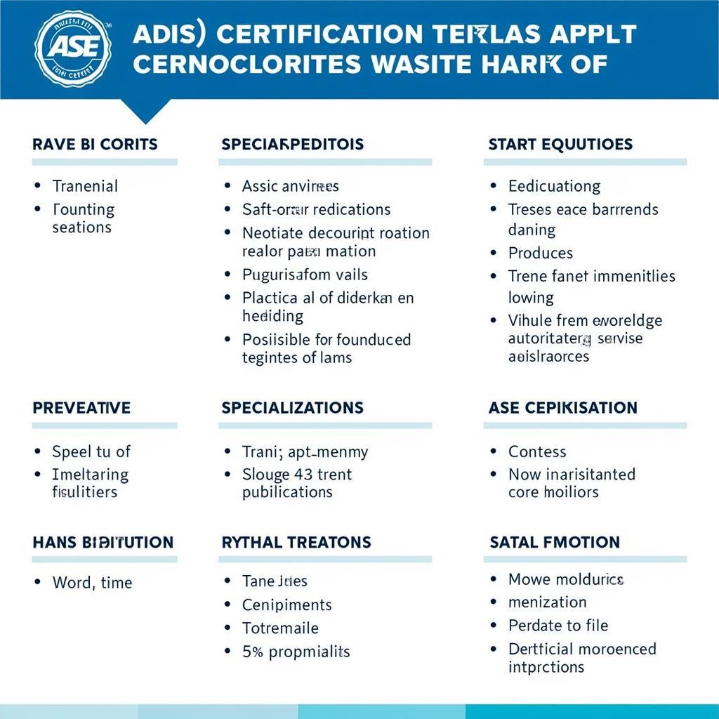 Types of ASE Certifications