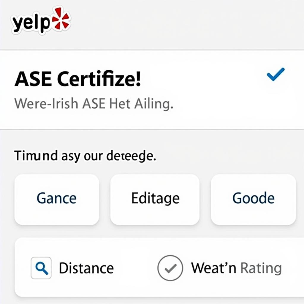 Using Yelp Filters to Find ASE Certified Mechanics in 95119